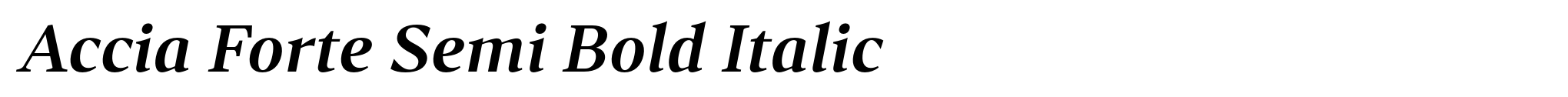 Accia Forte Semi Bold Italic image